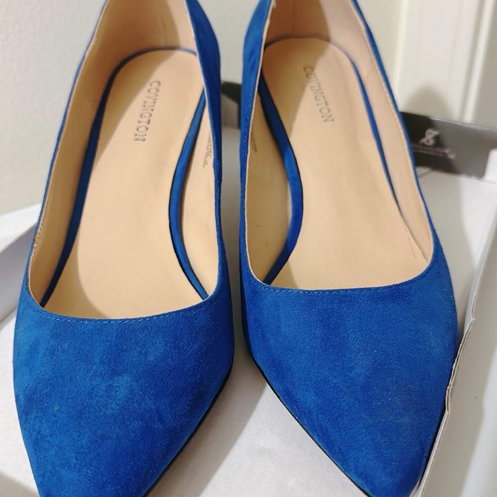 Women's Blue Suede Pumps
